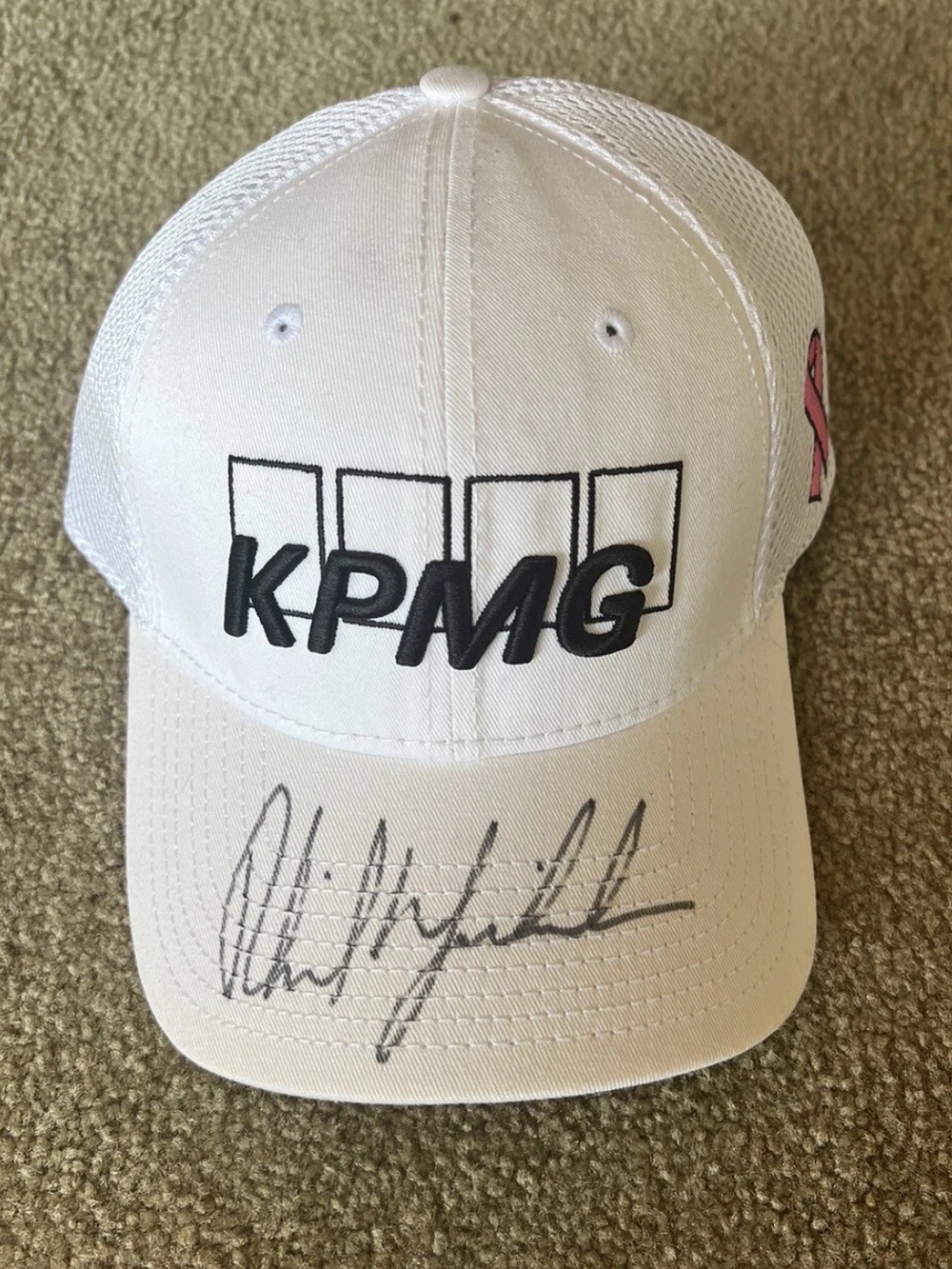 Phil Mickelson Autographed KPMG Baseball Hat White